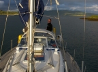 Evening light while at anchor in Ardinamir